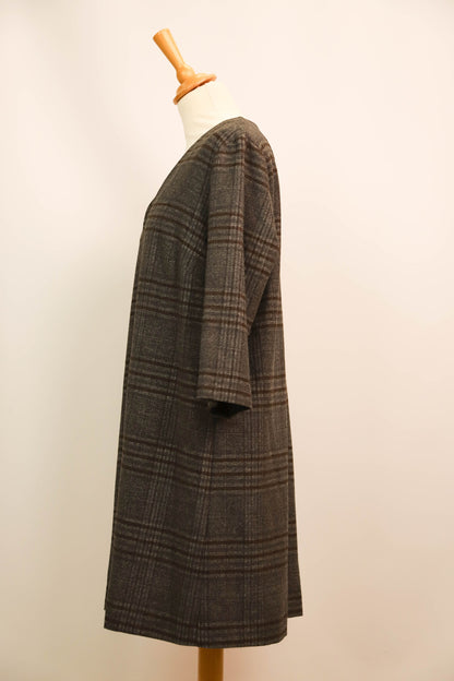 Robe grise à carreaux - très douce - MANGO Taille L