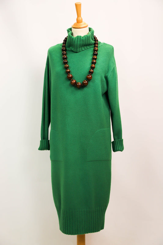 Robe verte à col roulé Sugar Babe Taille Unique - NEUF