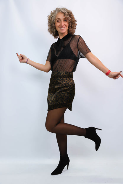 Blouse en tulle noire Taille L