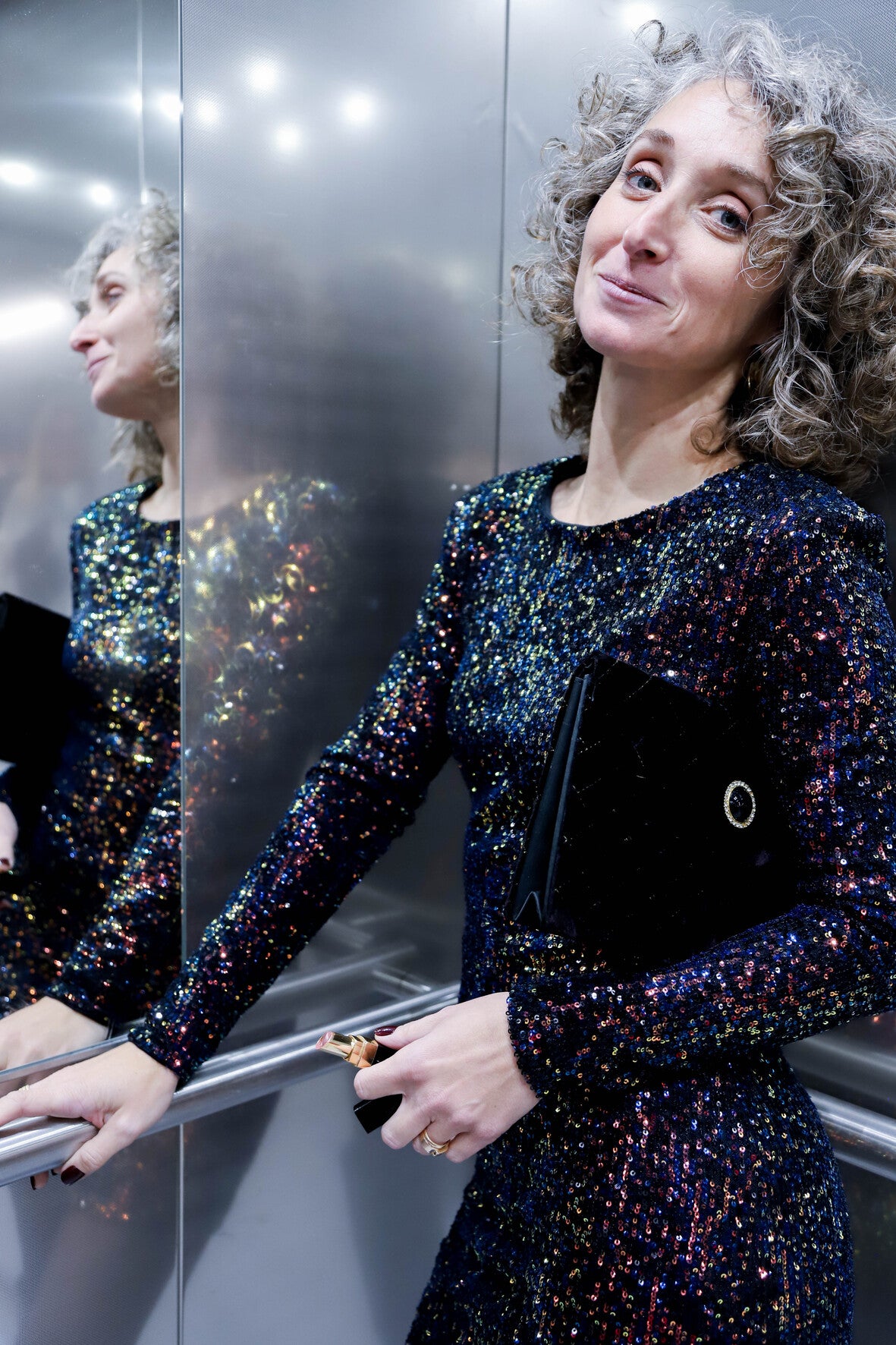 Robe à sequins multicolore Mango Taille XS