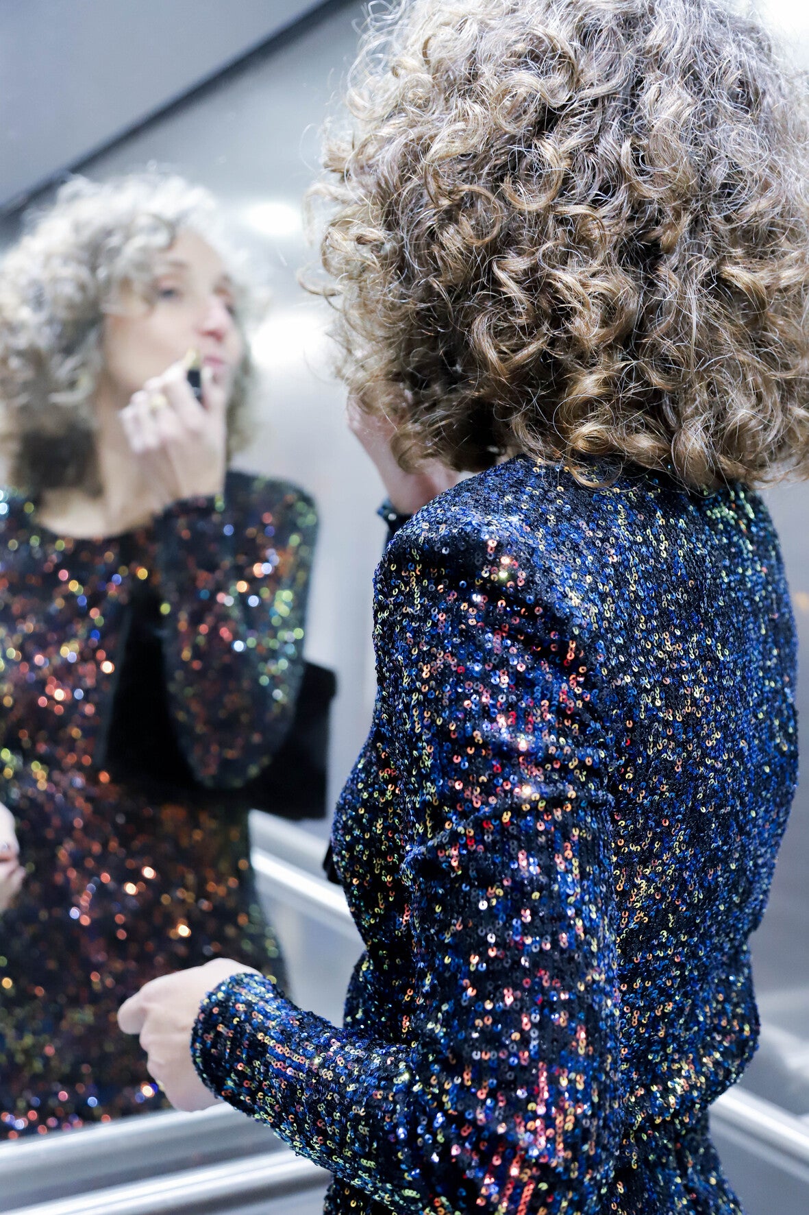 Robe à sequins multicolore Mango Taille XS
