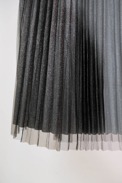 Jupe longue noire et argentée Choklate Taille M