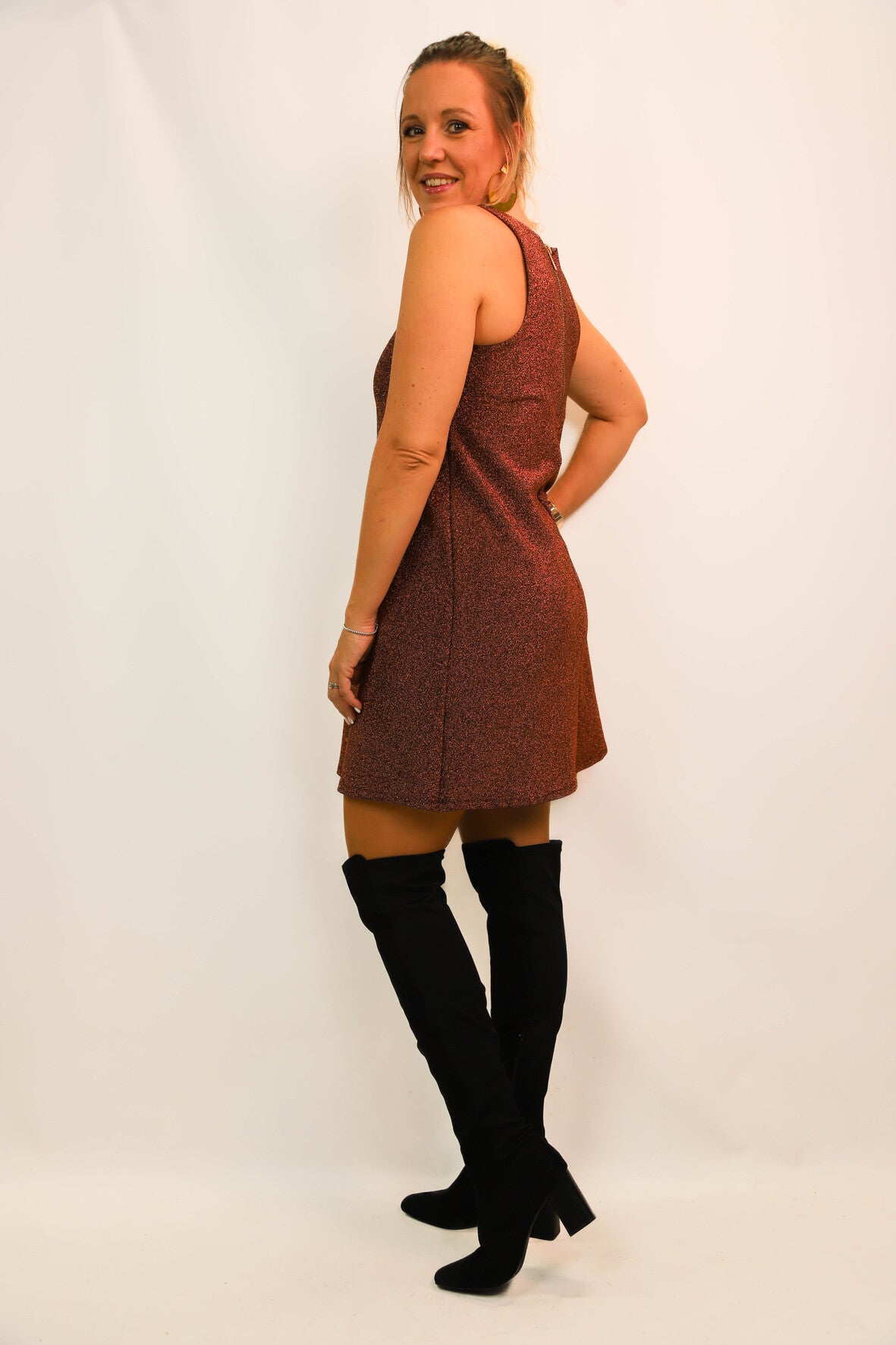 Robe sans manches brillante River Island Taille L