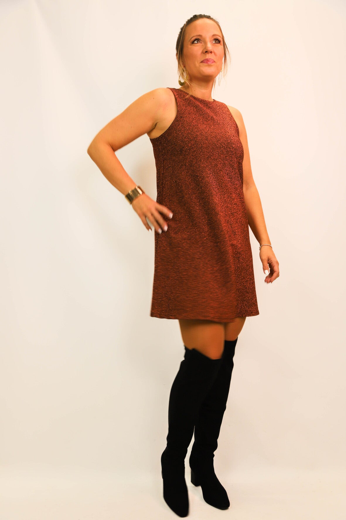 Robe sans manches brillante River Island Taille L