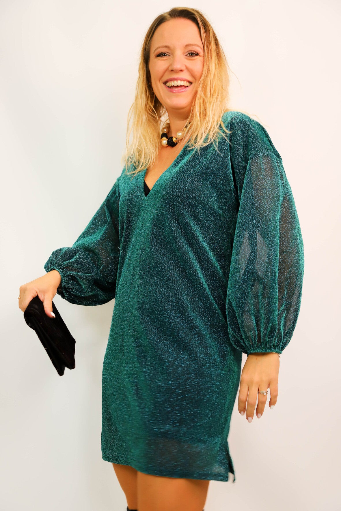 Robe verte brillante Easy Clothes Taille M