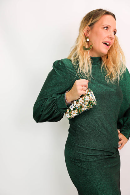 Robe verte brillante Easy Clothes Taille Unique