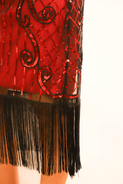 Robe rouge et noire Taille XL