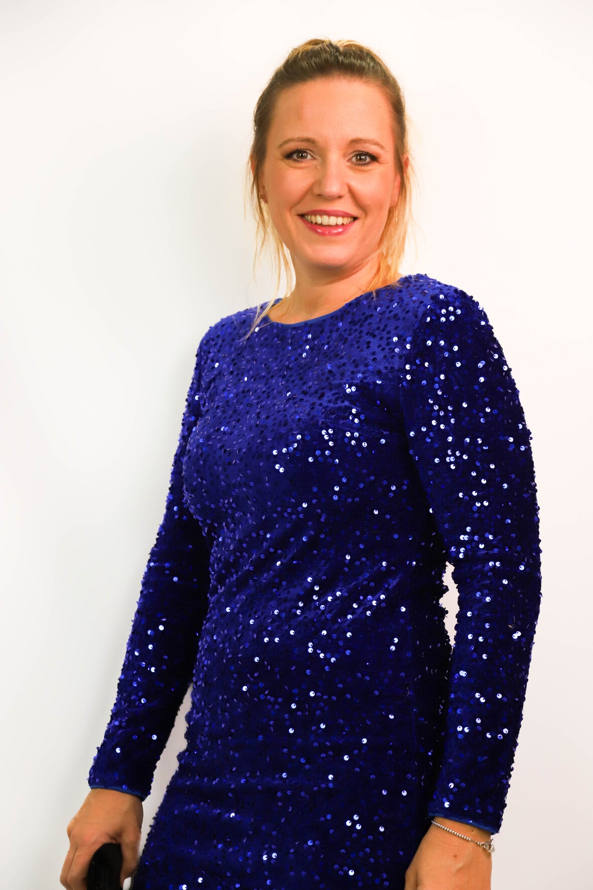Robe bleue à sequins Taille L