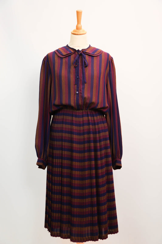 Robe rayée multicolore Taille M