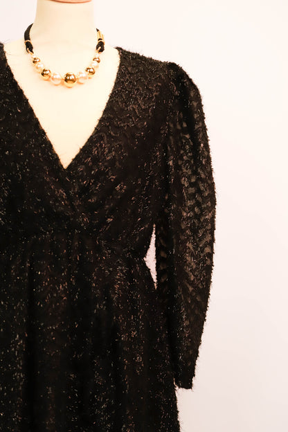 Robe noire pailletée Emma Ella Taille L