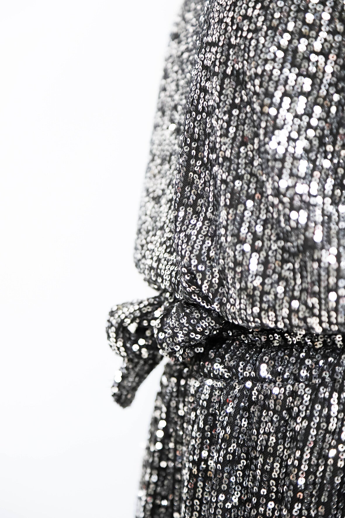 Robe à sequins argentés Miss Carla Taille S