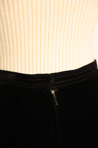 Jupe en velours noir Louis Feraud Taille S