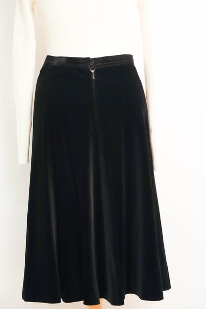 Jupe en velours noir Louis Feraud Taille S