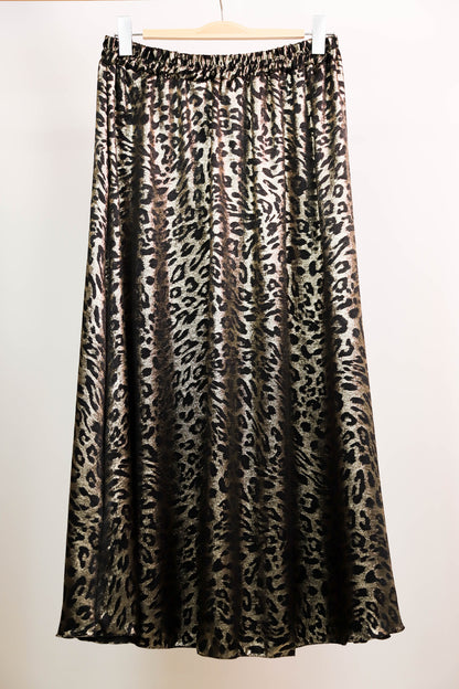 Jupe léopard doré C'Melodie Taille L - NEUF