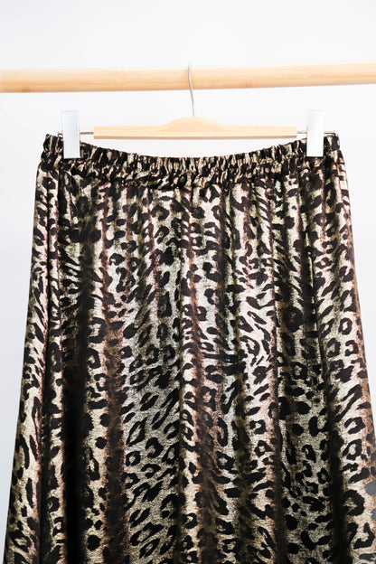 Jupe léopard doré C'Melodie Taille L - NEUF