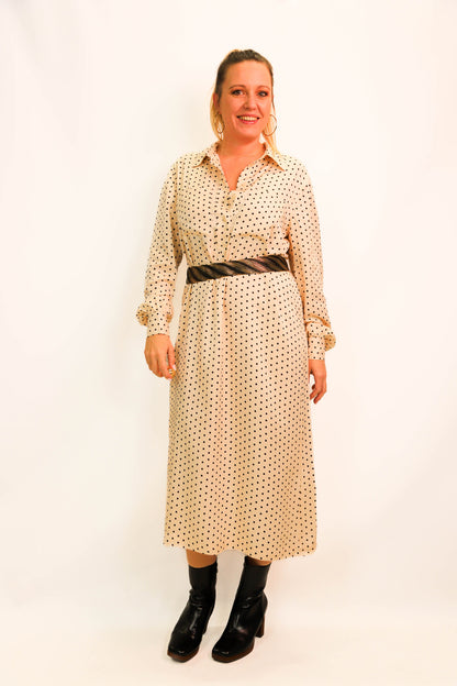 Robe beige à pois H&M Taille M