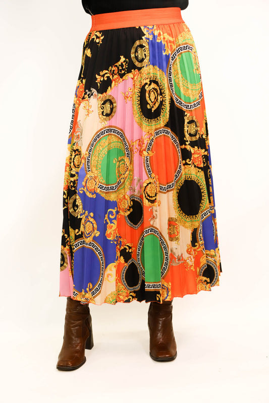 Jupe plissée multicolore Taille XS