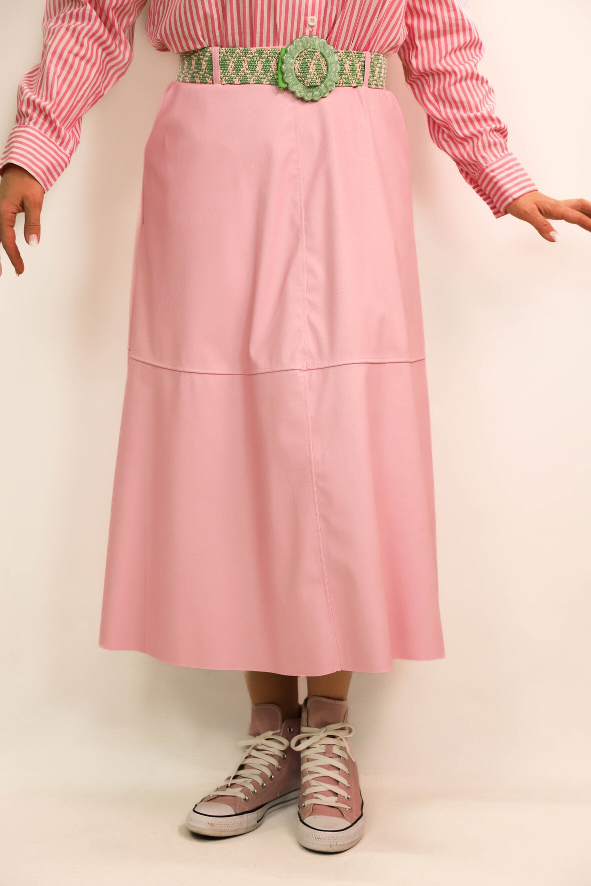 Jupe similicuir rose New Collection Taille M