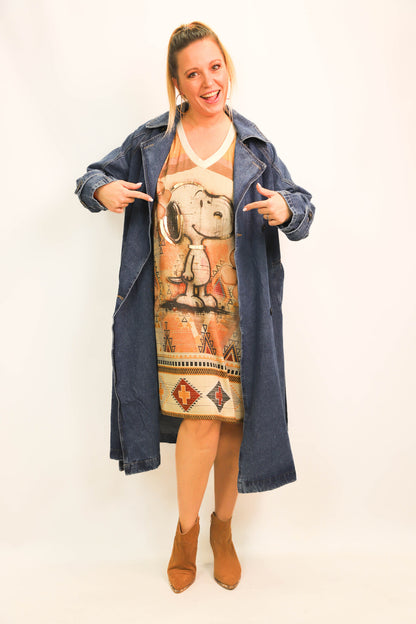Manteau long oversize bleu Trendy Queen taille unique - NEUF