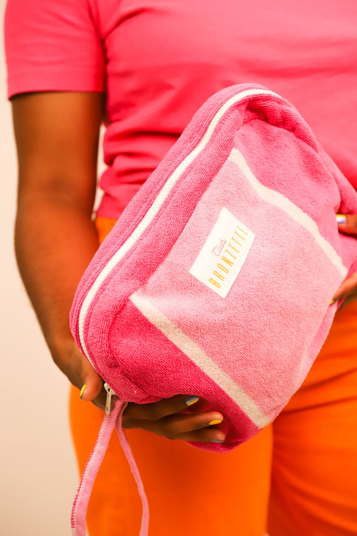 Grande Pochette Club Bronzette, Fringuette La Ligne, Fushia