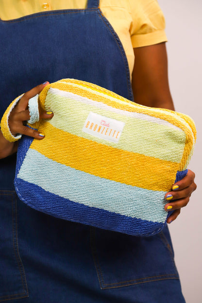 Grande Pochette Club Bronzette, Fringuette La Ligne, Rayée multicolore