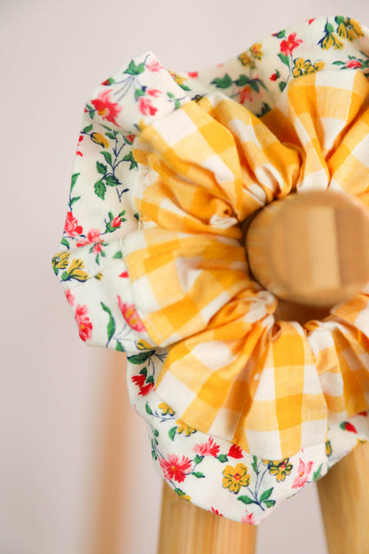 Chouchou Vichy et liberty Fringuette La Ligne
