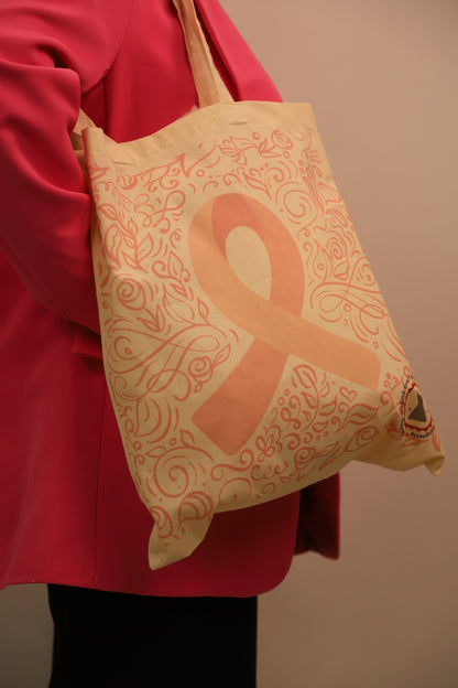 Tote Bag OCTOBRE ROSE Fringuette La Ligne