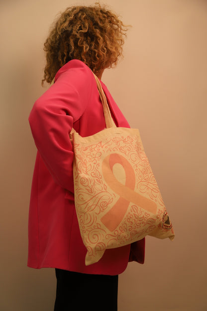 Tote Bag OCTOBRE ROSE Fringuette La Ligne