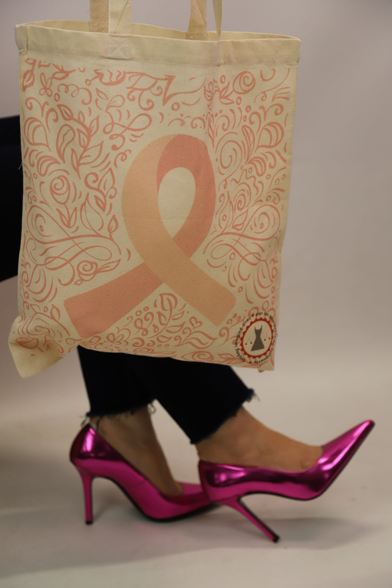 Tote Bag OCTOBRE ROSE Fringuette La Ligne