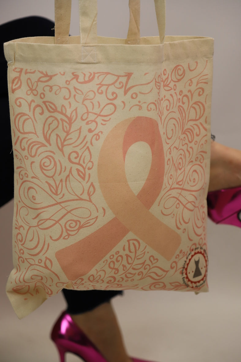 Tote Bag OCTOBRE ROSE Fringuette La Ligne