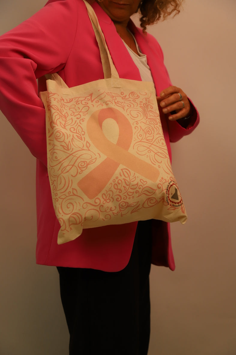 Tote Bag OCTOBRE ROSE Fringuette La Ligne