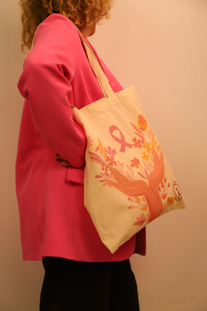 Tote Bag OCTOBRE ROSE Fringuette La Ligne