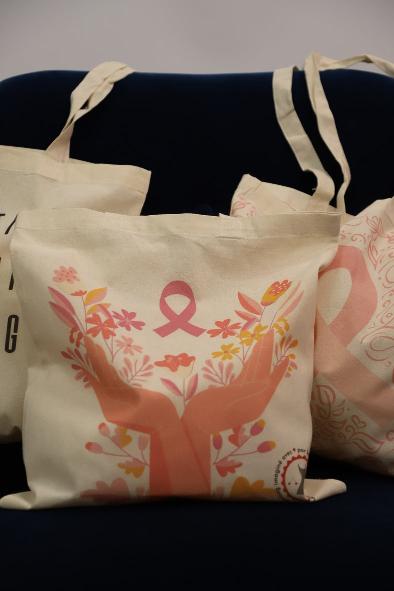 Tote Bag OCTOBRE ROSE Fringuette La Ligne