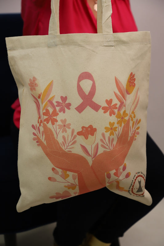Tote Bag OCTOBRE ROSE Fringuette La Ligne