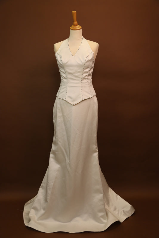 Ensemble mariage blanc : jupe et bustier Taille XS