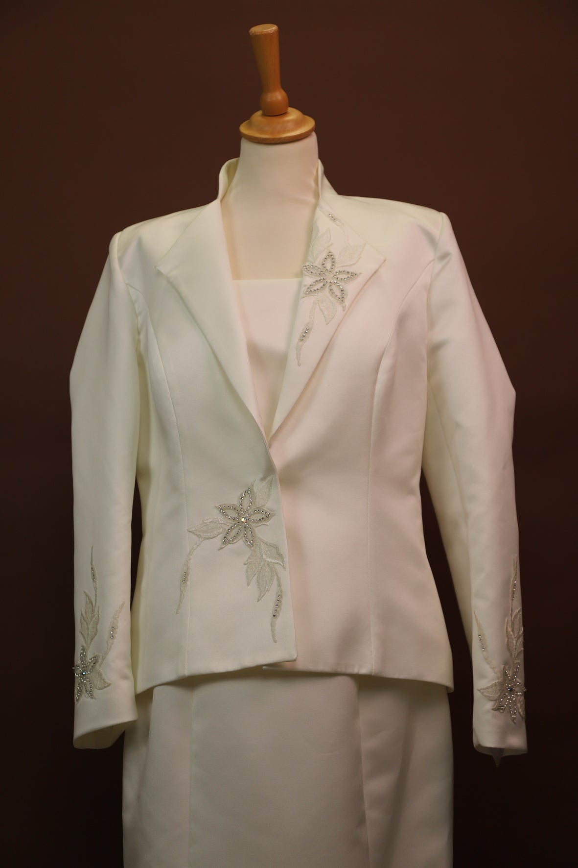 Ensemble mariage blanc : robe et veste Cocktail by Matrimonia taille XL