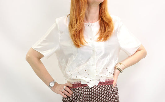 Chemisier blanc élégant Taille M
