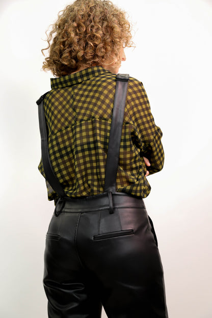 Salopette en similicuir noire Kiabi Taille S