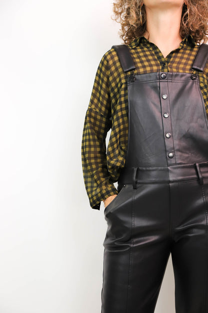 Salopette en similicuir noire Kiabi Taille S