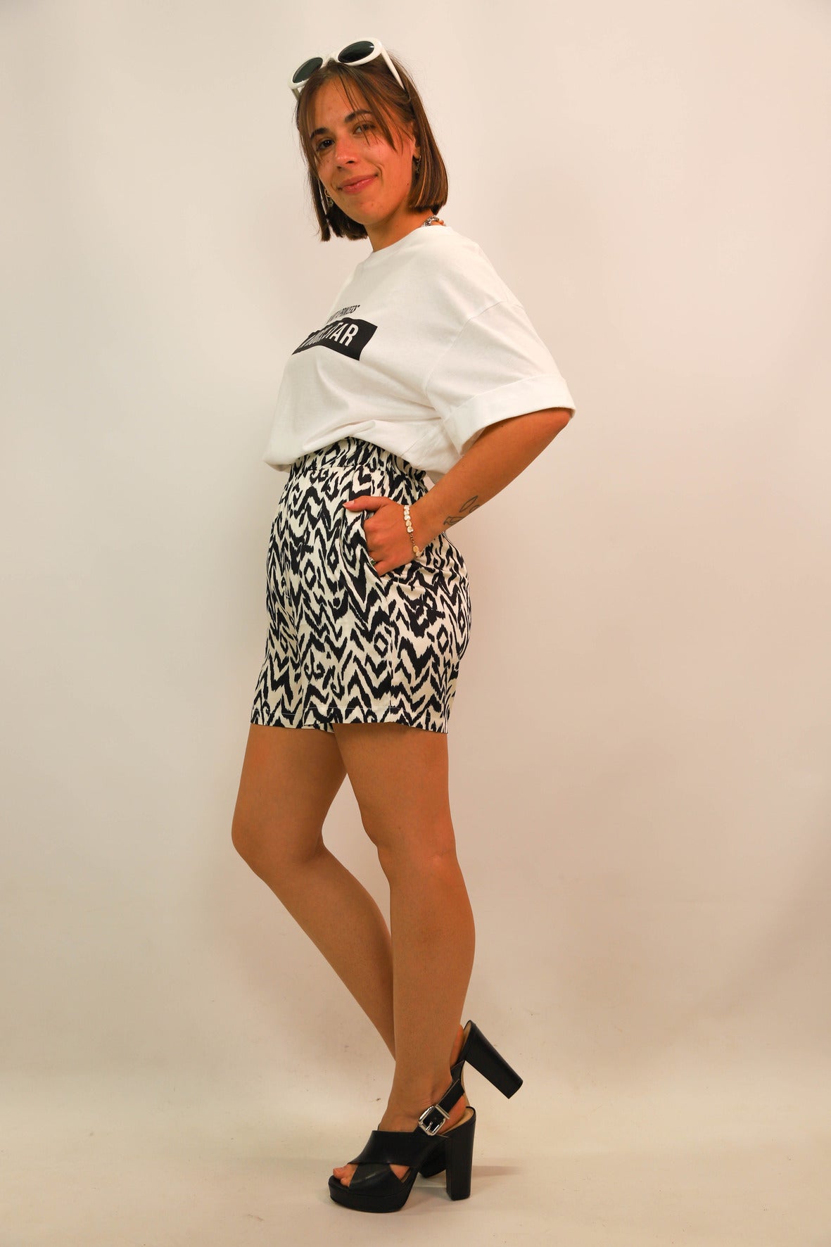 Tee Shirt blanc Adilynn Taille UNIQUE