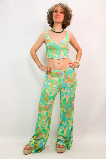 Ensemble haut et pantalon vert Stradivarius Taille M