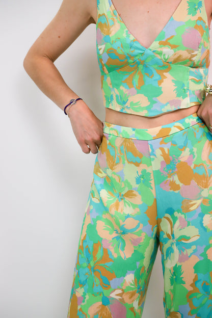 Ensemble haut et pantalon vert Stradivarius Taille M