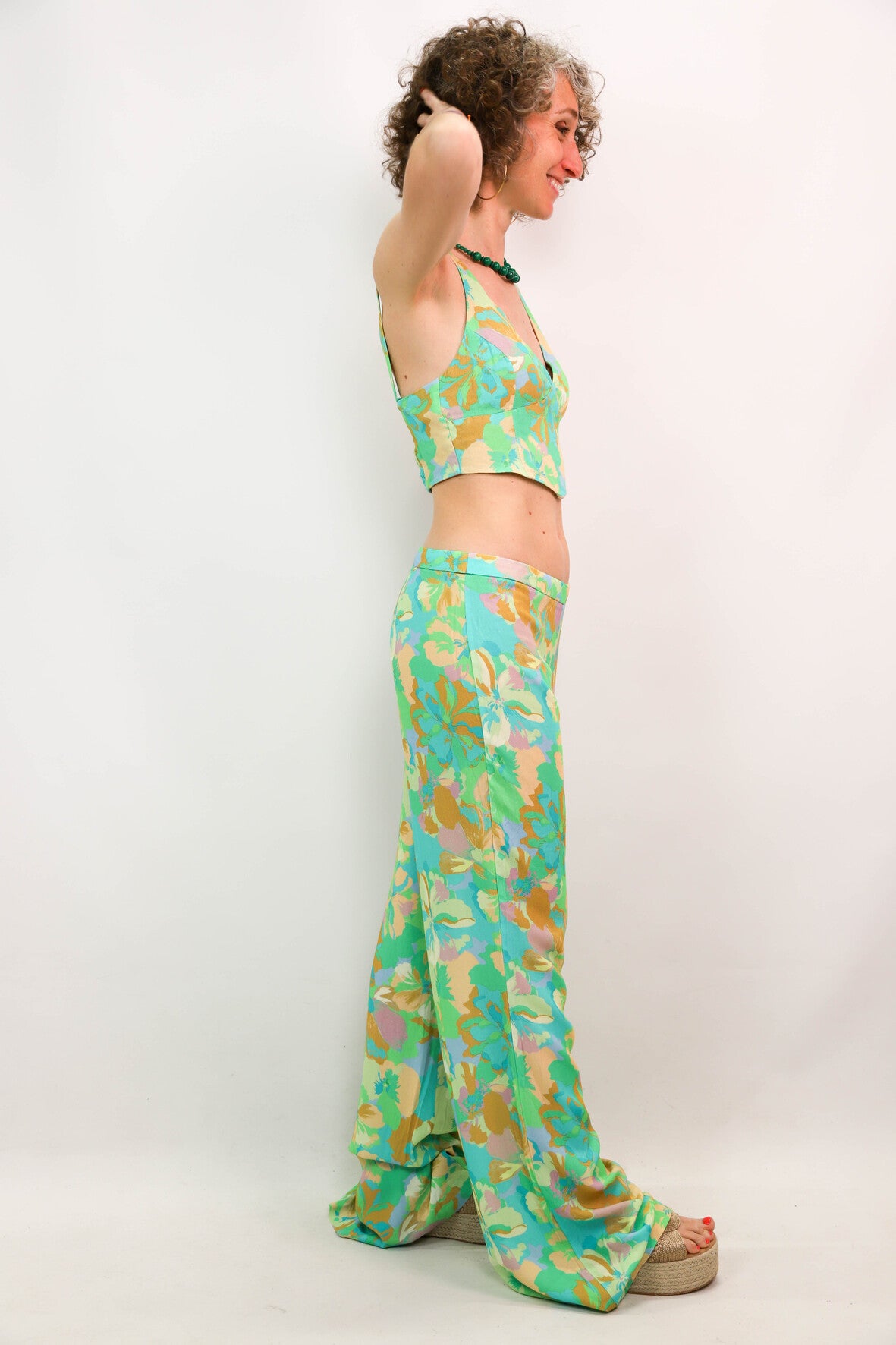 Ensemble haut et pantalon vert Stradivarius Taille M