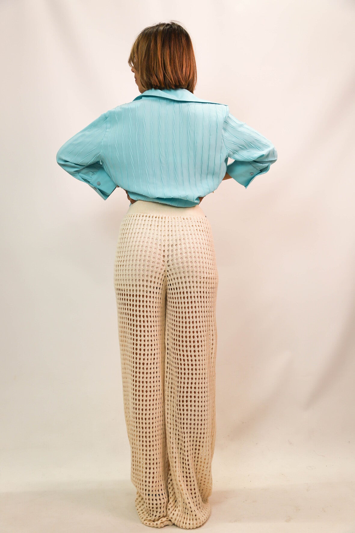 Pantalon crochet écru Brownie Taille S