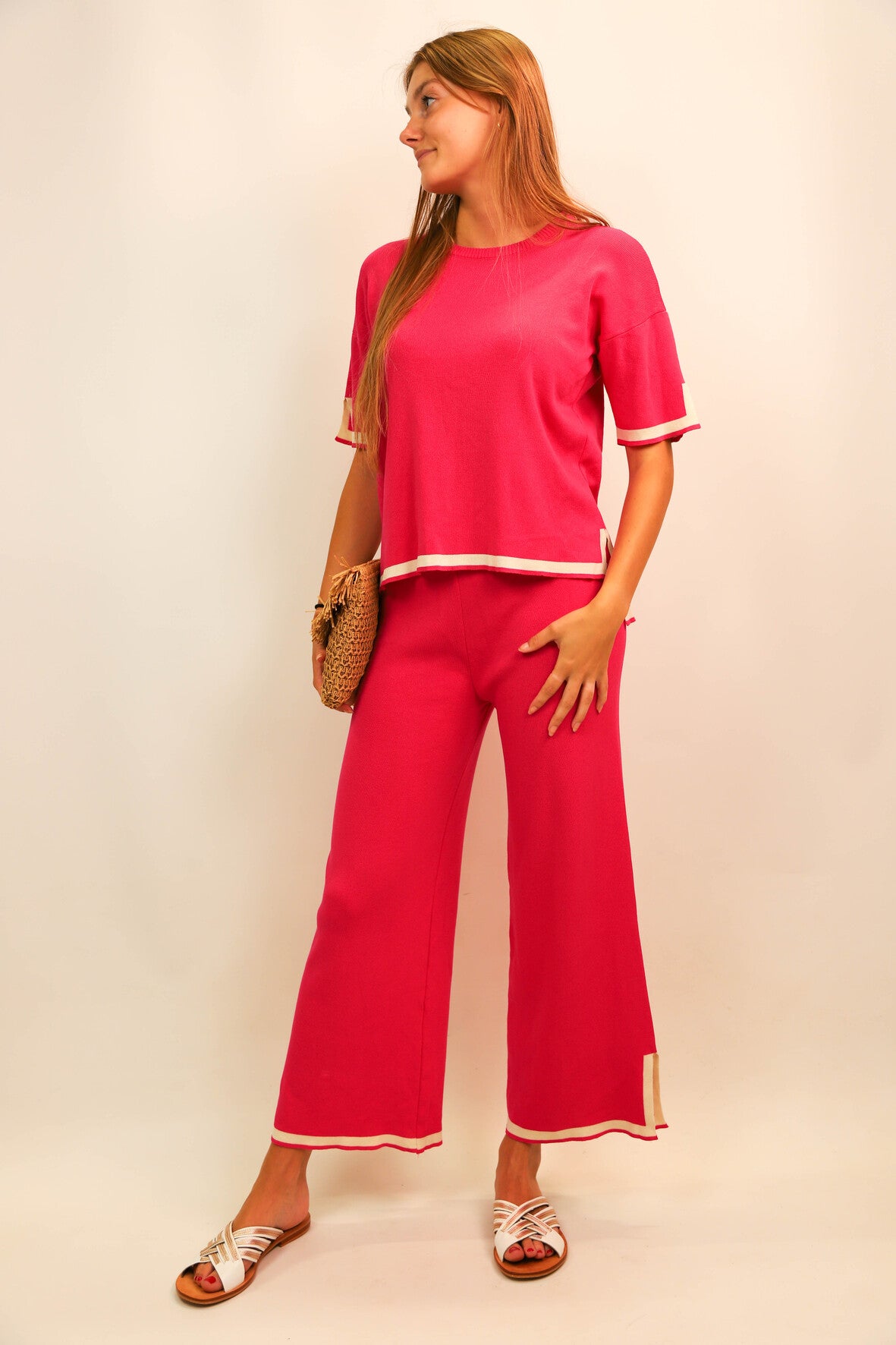 Pantalon fluide rose Taille XS