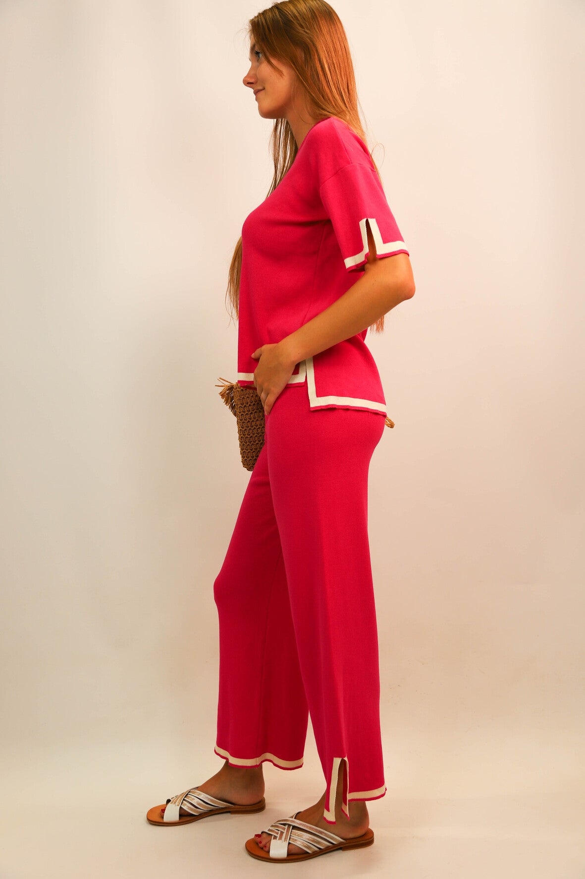 Pantalon fluide rose Taille XS