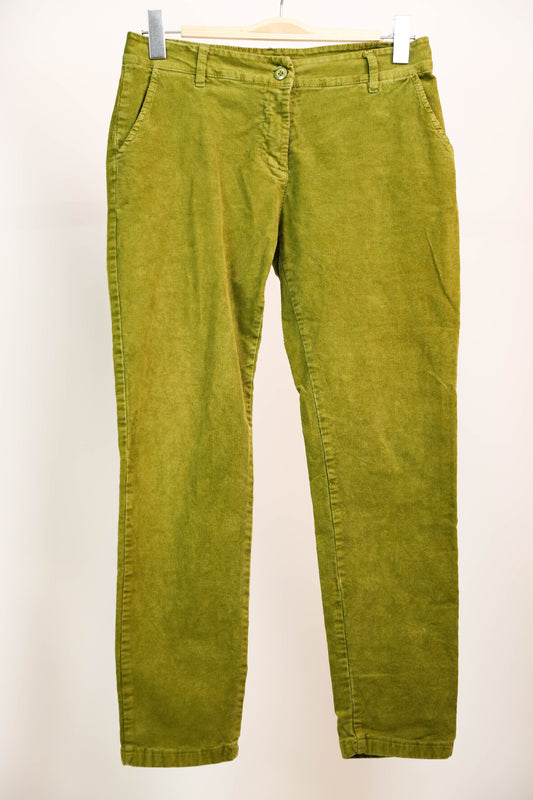 Pantalon vert en velours côtelé, Lacomy, Taille L
