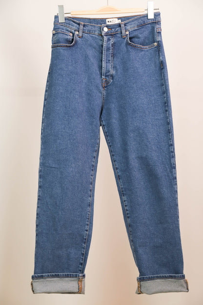 Pantalon bleu taille haute coupe large Na-Kd Taille L - 40