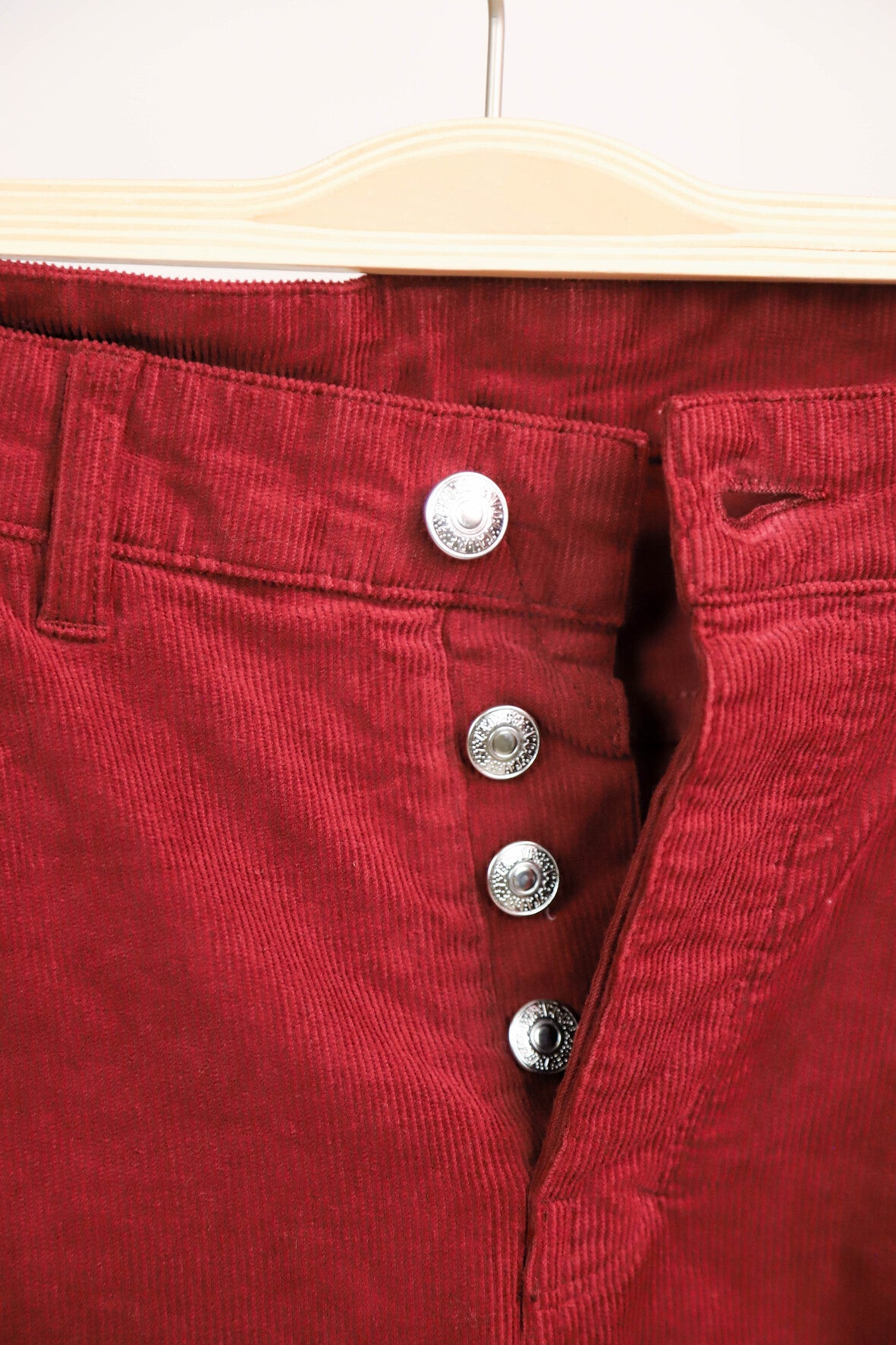 Pantalon rouge bordeaux en velours côtelé  Zadig et Voltaire, Taille L