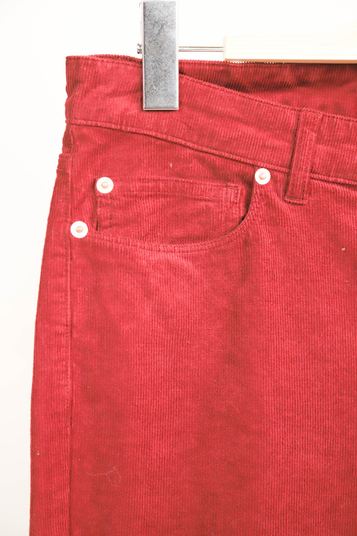 Pantalon rouge bordeaux en velours côtelé  Zadig et Voltaire, Taille L